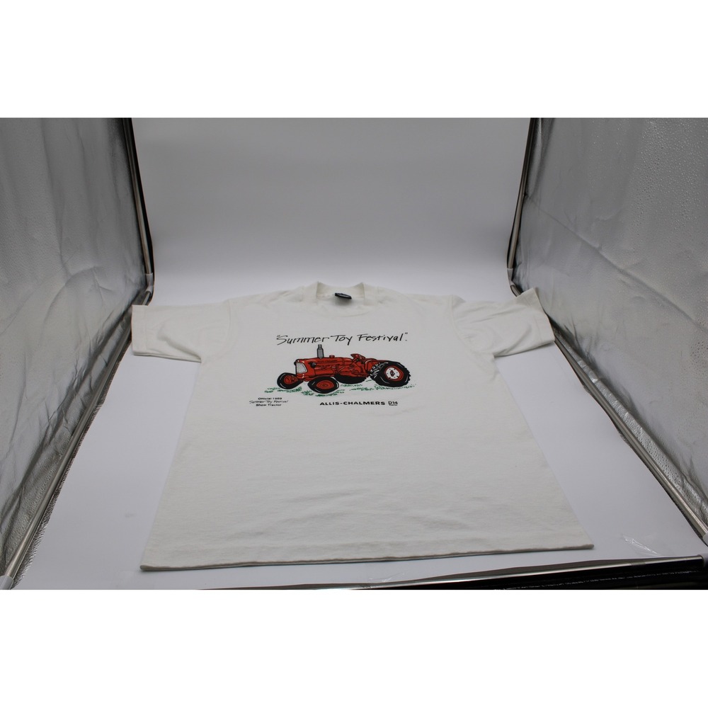 Screen Stars Allis Chalmers D14 Tractor T Shirt White Summer Toy Festival 1989